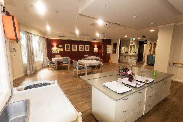 Kitchen and Dining area in Aged Care Facility