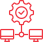 Building management system icon in red