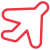 Aviation Sector Icon in Red