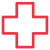 Health Sector Icon in Red