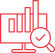 Data reporting icon in red