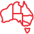 Australia National Icon in Red