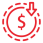 Comprehensive Asset Lifecycle Planning Icon in Red