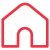 Housing Sector Icon in Red