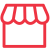 Retail Sector Icon in Red