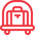 Hospitality Sector Icon in Red