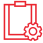 Safety and Risk Compliance Icon in Red