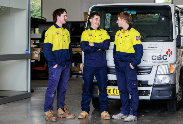 CBC Group Tradies standing in front of truck